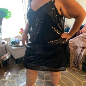 Black sequin dress